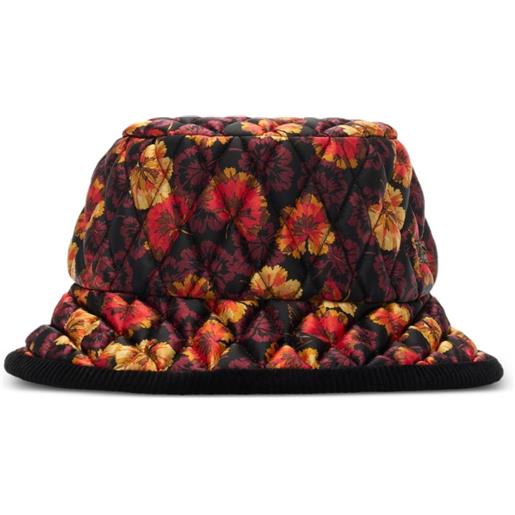 Burberry cappello bucket con stampa - rosso