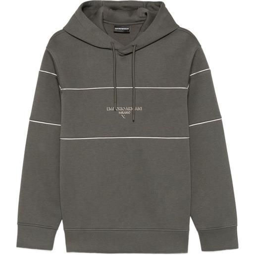 Emporio Armani felpa a righe - verde