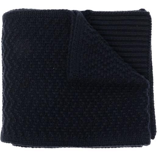 Thom Browne sciarpa a coste - blu