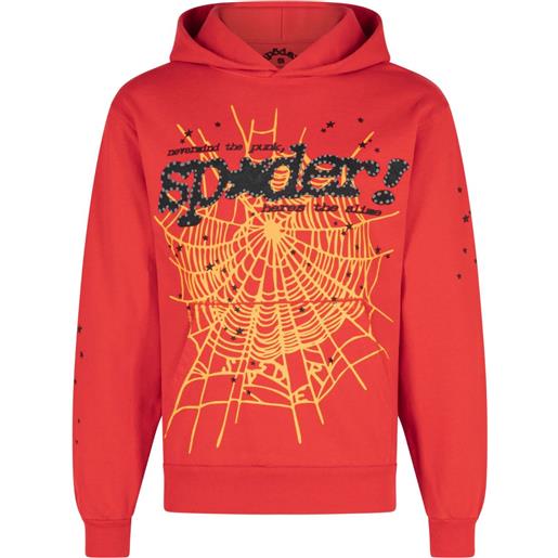 SP5DER felpa con cappuccio p*nk v2 "red" - rosso
