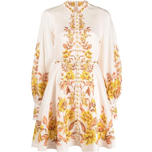 ZIMMERMANN abito corto a fiori vacay - rosa