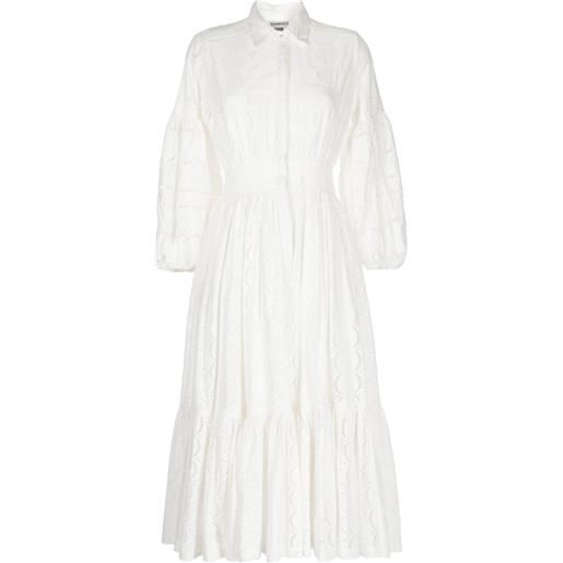 Evarae abito lungo sienna - bianco