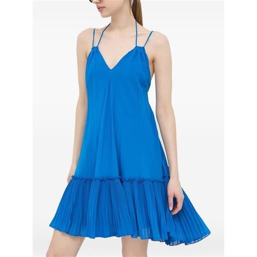 Beatrice B abito corto con ruches - blu