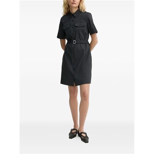 Theory chemisier corto con cintura - nero