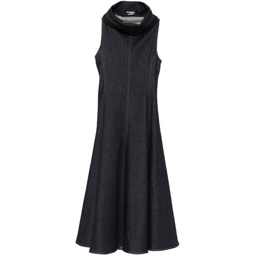 Jacquemus abito svasato smanicato - blu