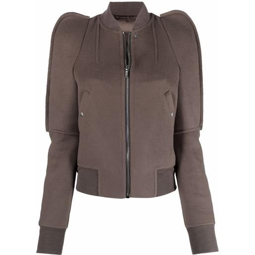 Rick Owens bomber con maniche a palloncino - marrone