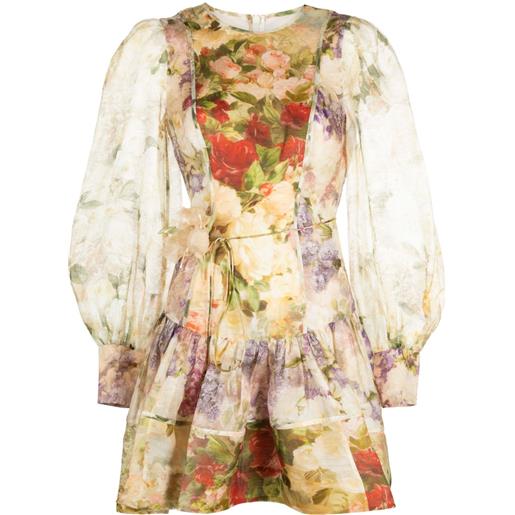 ZIMMERMANN abito sensory flip corto - toni neutri