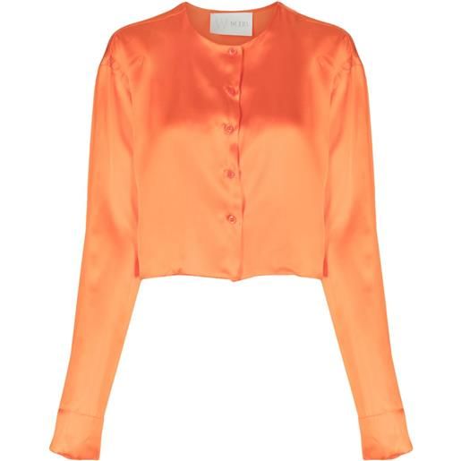 WOERA camicia senza colletto - arancione