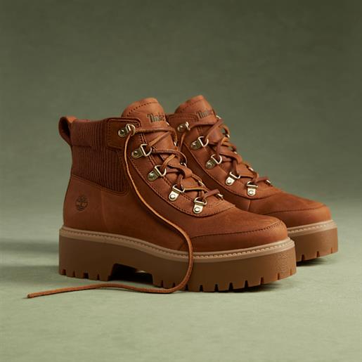 Timberland - stivale con plateau stone street da donna in marrone, donna, marrone, taglia: 36