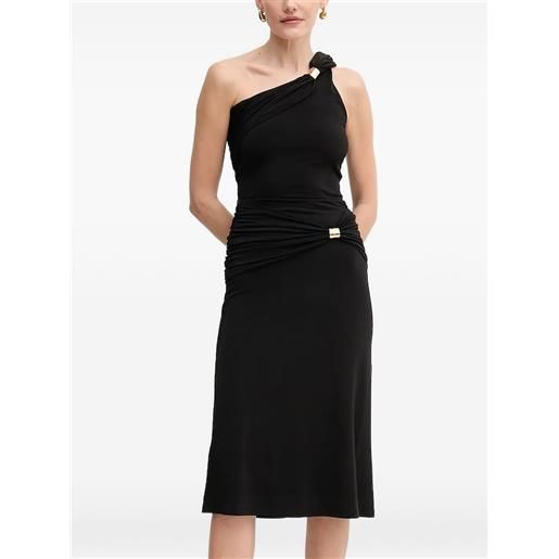 Hervé Léger sofia one-shoulder ring top - nero