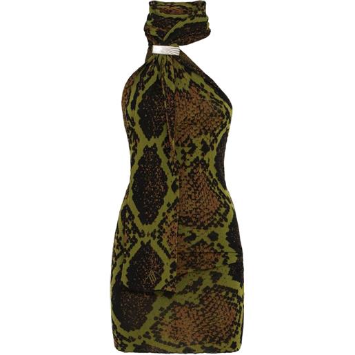 The Attico abito corto con stampa - verde