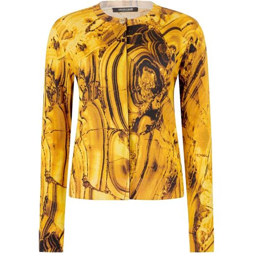 Roberto Cavalli cardigan con stampa - giallo