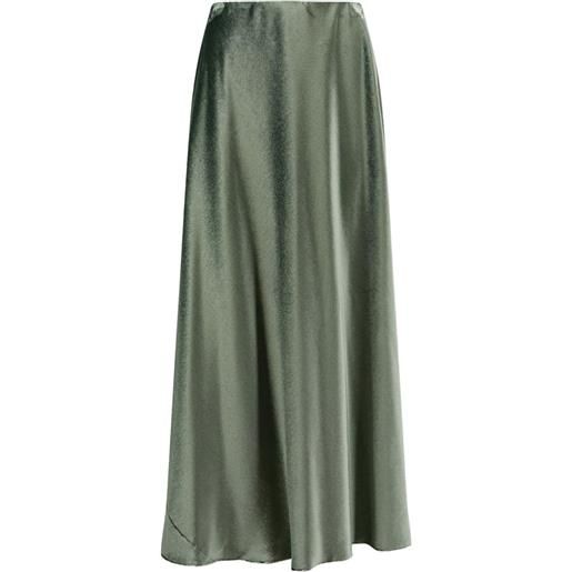 Alberta Ferretti gonna svasata in raso - verde
