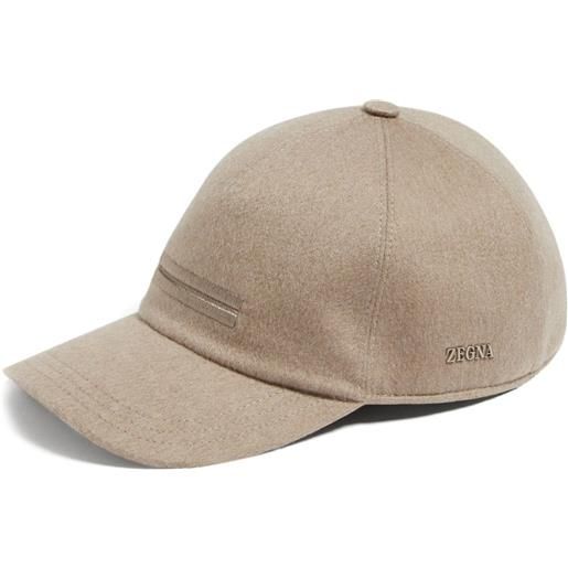 Zegna cappello da baseball con ricamo - toni neutri
