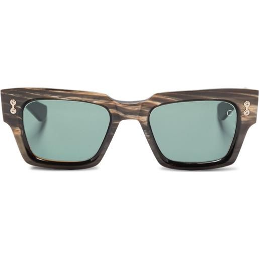 Akoni occhiali da sole rettangolari - marrone