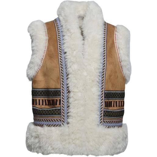 Bazar Deluxe gilet con ricamo - marrone