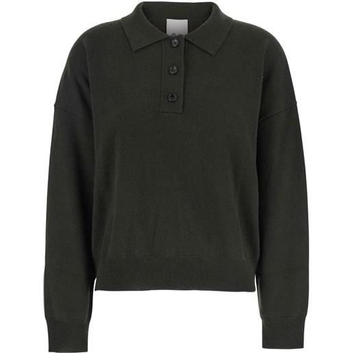 Allude polo con colletto a punta - verde