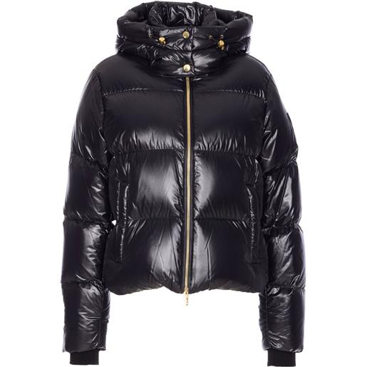 Moose Knuckles piumino con cappuccio rimovibile - nero