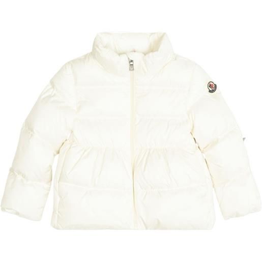 Moncler Enfant piumino joelette con applicazione logo - bianco
