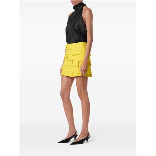 Versace minigonna con ruches - giallo
