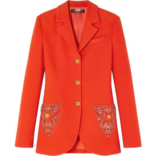 Versace blazer con strass - rosso