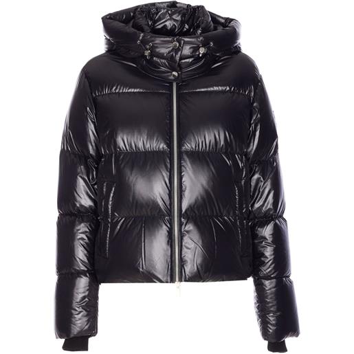 Moose Knuckles piumino con cappuccio rimovibile - nero