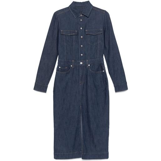 7 For All Mankind abito midi denim - blu