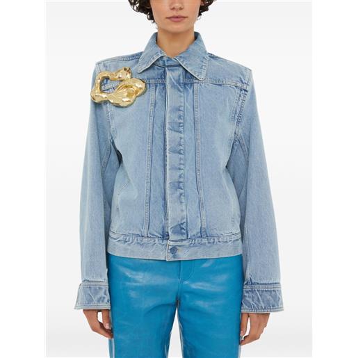 Christopher Esber giacca denim corsage - blu