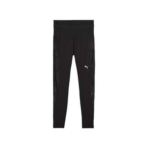 PUMA lace hw 7/8 tight, collant bambina unisex - adulto, PUMA black, l