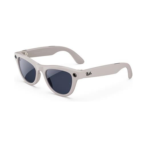 Ray-ban meta skyler, grigio chiaro lucido, da trasparenti a zaffiro transitions