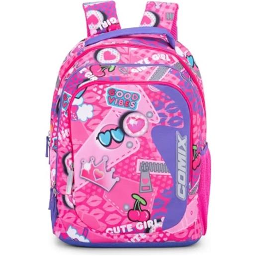 Zaino scuola comix wave organizzato pins girl