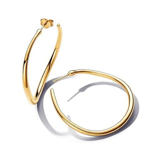 PANDORA essence orecchini a cerchio placcati in oro 14k