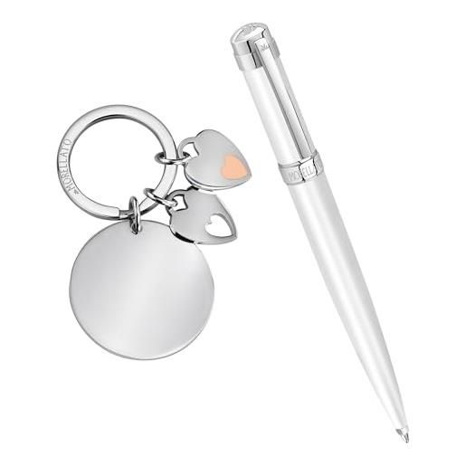 Morellato penna e portachiavi donna in acciaio, special pack, collezione lucky, idea regalo, cuore - sd7178