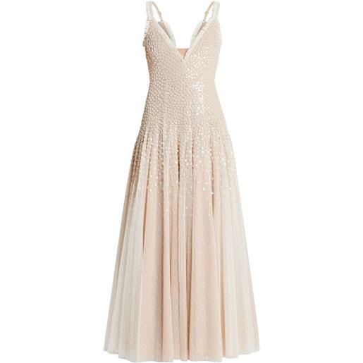 Needle & Thread abito in tulle con paillettes - toni neutri