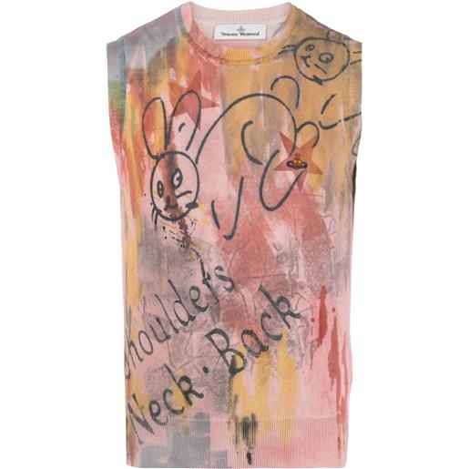 Vivienne Westwood canotta con stampa grafica - rosa