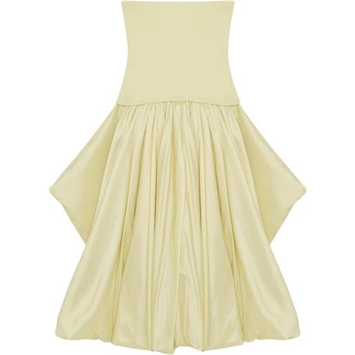 Simkhai abito midi senza spalline - giallo