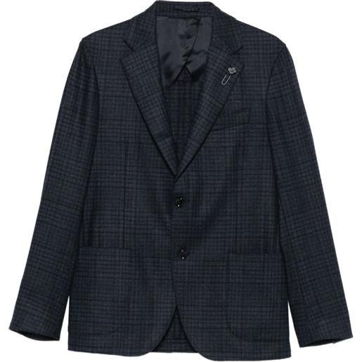 Lardini blazer a quadri - blu