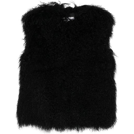 Yves Salomon gilet smanicato - nero