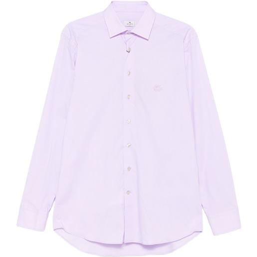 ETRO camicia con ricamo - viola