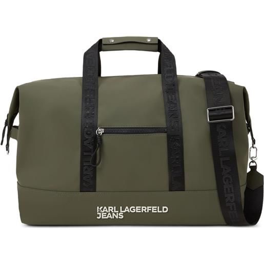 Karl Lagerfeld Jeans valigia con logo - verde