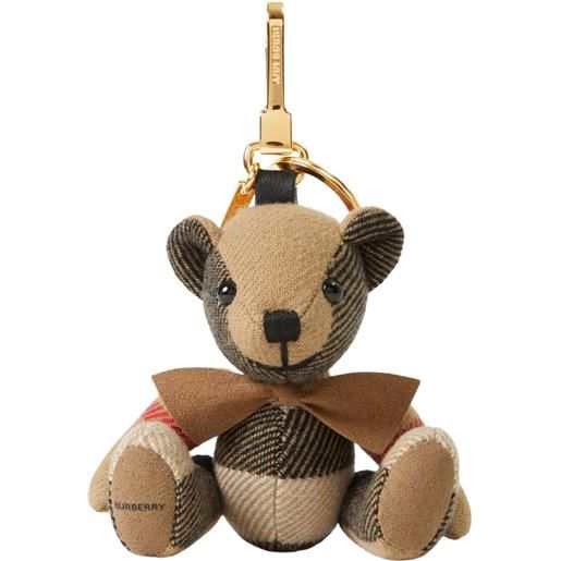 Burberry ciondolo thomas bear - marrone