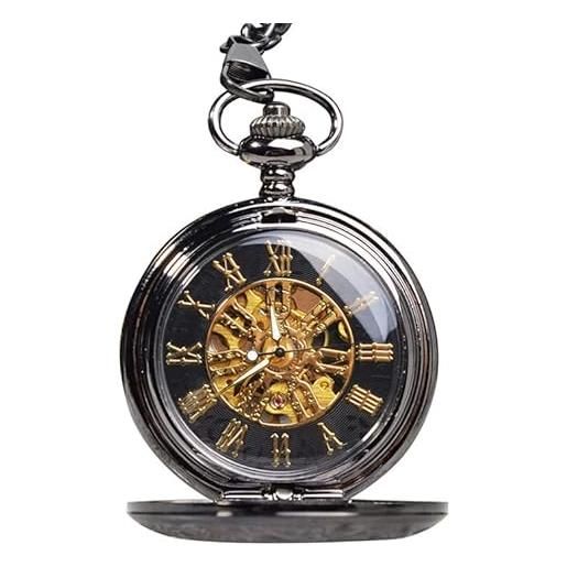 Jilijia date a live anime orologio da tasca tokisaki kurumi orologio meccanico creativo per uomini donne ragazze fan regali con catena sottile