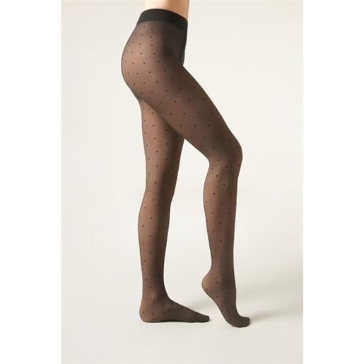 Calzedonia collant termici effetto velato 30 denari nero