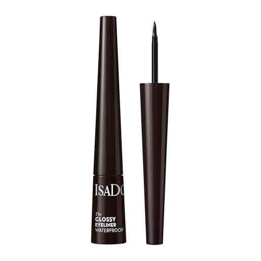 Isa. Dora eyeliner impermeabile - penna liquida con finitura effetto bagnato, facile da applicare (marrone)