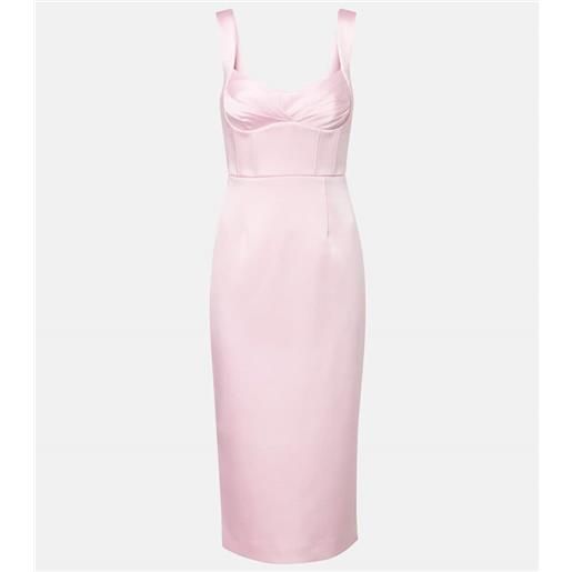 Rebecca Vallance abito midi aymee in raso