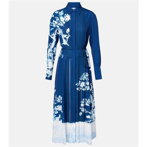 Erdem abito midi con stampa e cintura