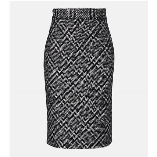 Dolce&Gabbana gonna in lana, seta e lama