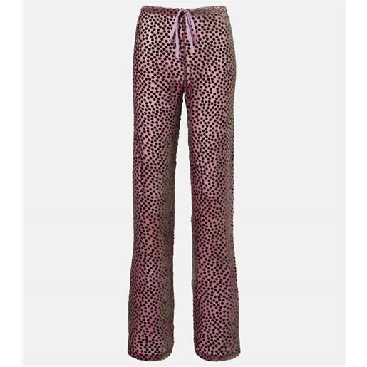 Dries Van Noten pantaloni regular a pois