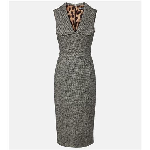 Dolce&Gabbana abito midi in misto lana