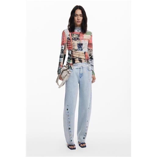 Desigual jeans con bottoni